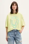 HUGO Blue tričko dámske bavlnené Oversized_Tee_B