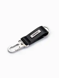 Ombre Men's key ring with snap hook - black