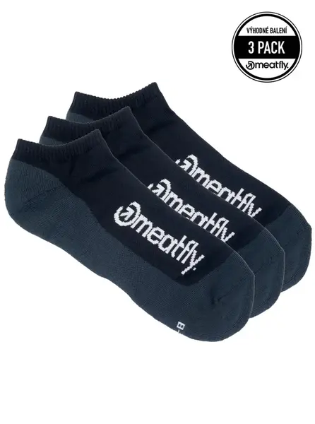 Unisex ponožky meatfly boot triple černá m