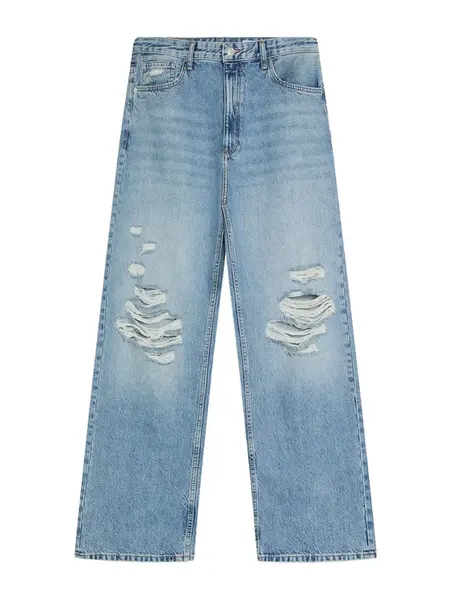 Bershka Džínsy 'VINTAGE'  modrá