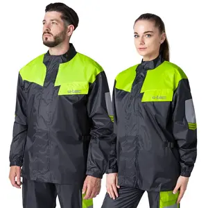 Moto pláštěnka W-TEC Igava černá-fluo zelená 3XL
