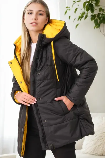 Z9660 DEWBERRY WOMEN'S COAT-BLACK