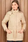 Z6703 DEWBERRY WOMEN'S TOPPER-PLAIN BEIGE