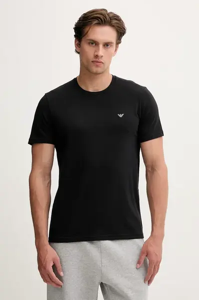 Emporio Armani Underwear basic tričko pánské bavlněné s elastanem 2-pack