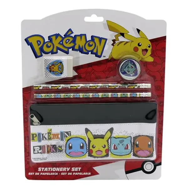 Sada školních potřeb Pokémon (penál, tužky, guma, ořezávátko)