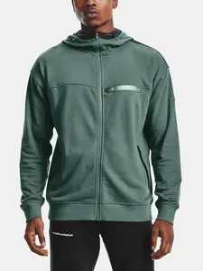 Under Armour Sweatshirt RIVAL TERRY AMP FZ HD-GRN - Mens