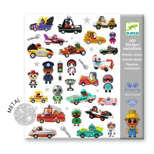 Metalické samolepky – svet Crazy Motors