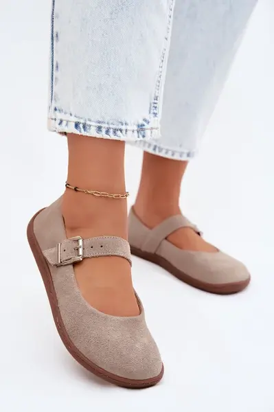 Dámske barefoot balerínky zo semišu