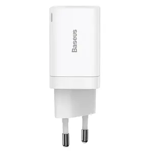 Nabíječka USB + USB-C Baseus CCSUPP-E02 Super Si Quick 30W, bílá