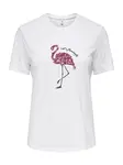 ONLY Tričko 'ONLKita'  fuksia / čierna / biela
