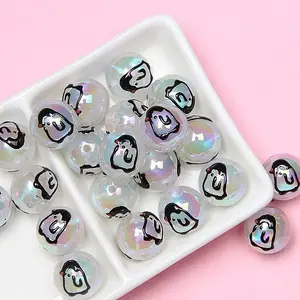 Black Acrylic Beads