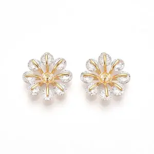 Brass Micro Pave Cubic Zirconia Pendants