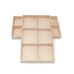 6 Grids Rectangle Wooden Display Trays for Jewelry