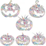 Holographic Pumpkin PVC Window Stickers