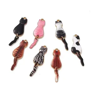 Rack Plating Alloy Enamel Pendants