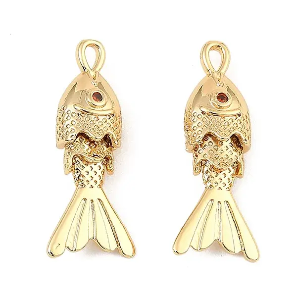Brass Micro Pave Cubic Zirconia Pendants