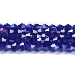 Transparent Electroplate Glass Beads Strands