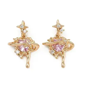 Brass Micro Pave Cubic Zirconia Pendants