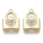Brass Micro Pave Cubic Zirconia Charms