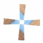 Opaque Resin & Walnut Wood Pendants
