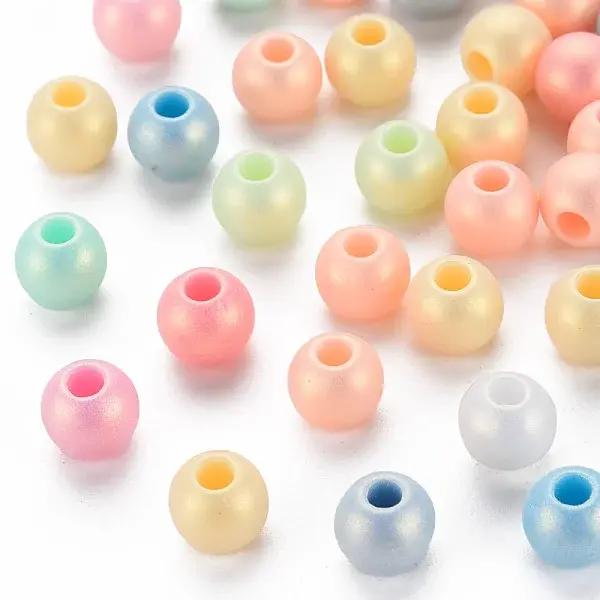 Spray Painted Opaque Acrylic Beads