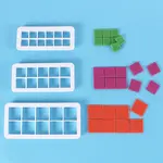 3 Sizes Square Food Grade Plastic Cookie Cutters Sets
