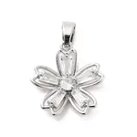 Rack Plating Brass Micro Pave Cubic Zirconia Pendants