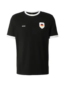 BOSS Tričko  čierna / biela