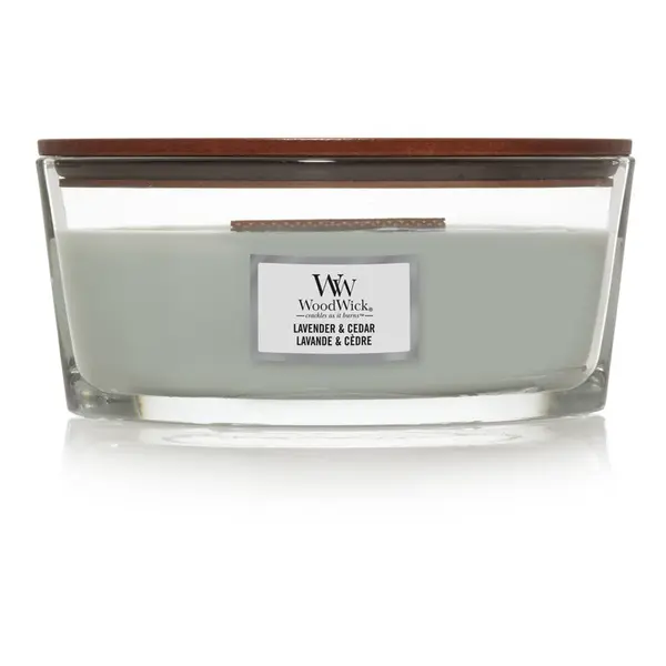 WoodWick Vonná svíčka loď Lavender & Cedar 453,6 g
