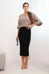 Dámska puzdrová sukňa s elastickým pásom