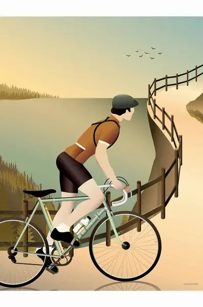 Vissevasse Plakát Vissevasse Cycling The Hulls 50x70 cm