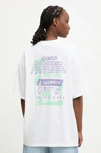 HUGO Blue tričko dámské bavlněné Oversized_Tee_B