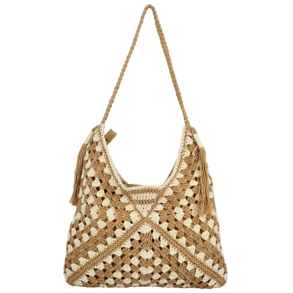 Dámská kabelka na rameno béžovo/krémová - MaxFly Sába