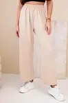Kesi široké kalhoty tmavě béžové