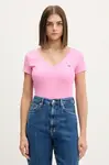 Tommy Jeans tričko dámske bavlnené s elastanom