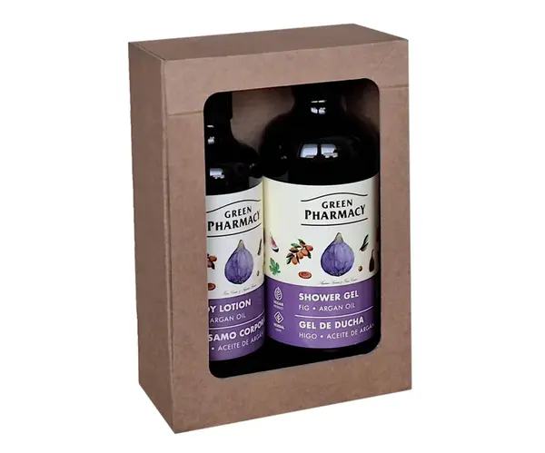 Dárková sada pro péči o tělo s fíky a arganovým olejem Green Pharmacy + dárek zdarma