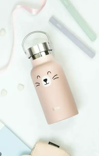Láhev na vodu - Šťastná kočička (350 ml)