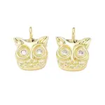 Brass Micro Pave Clear Cubic Zirconia Pendants