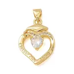 Brass Micro Pave Cubic Zirconia Pendants
