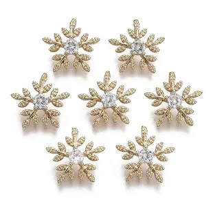 Brass Micro Pave Cubic Zirconia Charms