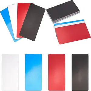 20Pcs 4 Colors Aluminium Blank Name Cards