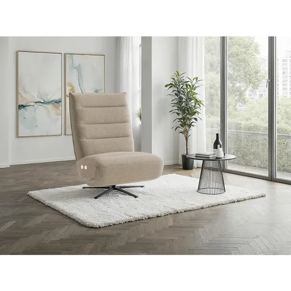 Sit & More RELAXAČNÍ KŘESLO, textil, šedohnědá