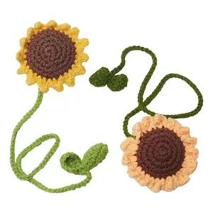 2Pcs 2 Styles Sunflower Woolen Yarn Sunflower Costume Accessories Decorations