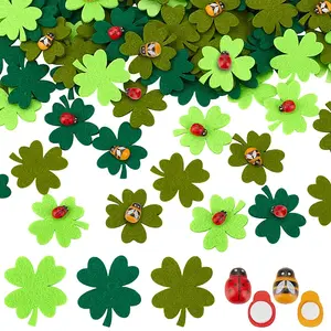 240Pcs 5 Stylle Wool Felt Clovers