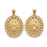 Brass Micro Pave Cubic Zirconia Pendants