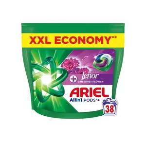 Ariel Amethyst Allin1 + kapsuly na pranie, 38 praní