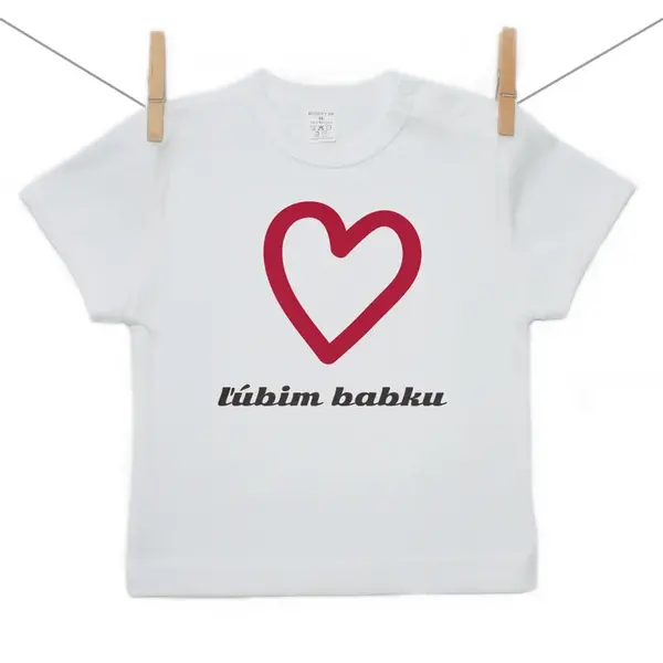 Boodyy Tričko s krátkym rukávom Ľúbim babku 134 (8-9 rokov)