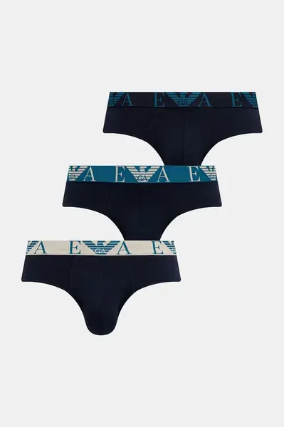 Emporio Armani Underwear slipy pánské bavlněné s elastanem 3-pack