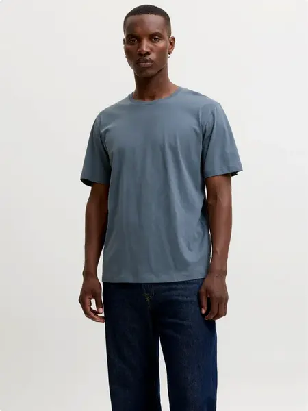 JACK & JONES Tričko 'JJEORGANIC'  tmavosivá