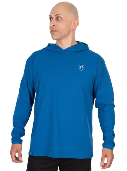 Fox ragetričko s dlouhým rukávem a kapucí blue hooded t - xl